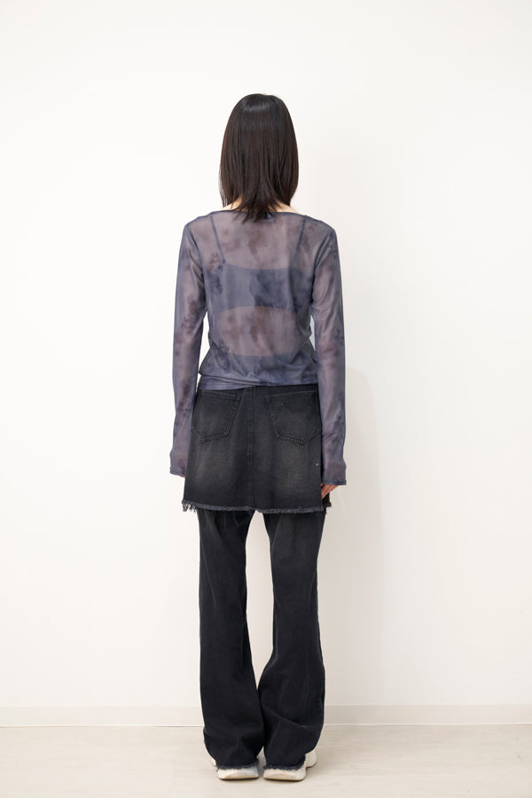 【Nora Lily】「elle」Tie dyeing sheer Top 2-Black Tie Dye-225380144-19F