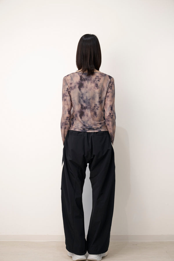 【Nora Lily】「elle」Tie dyeing sheer Top 2-Beige Tie Dye-225380144-50F