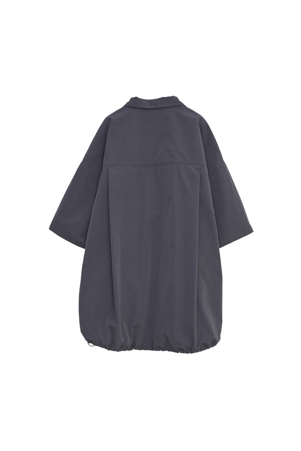 【Nora Lily】Drawcord Cubist S/S Pullover-Dark Grey-225380145-13F