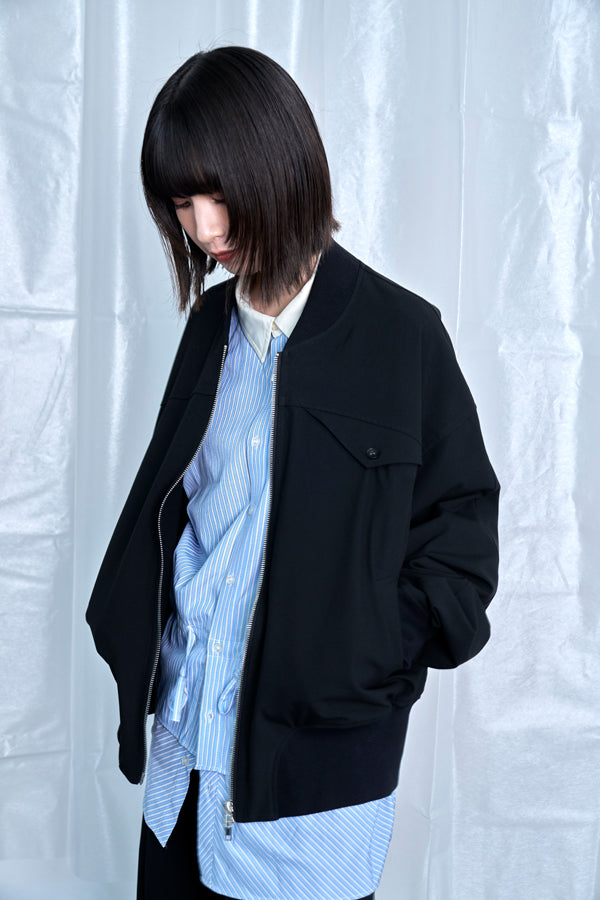 【Nora Lily】Cocoon Silhouette Jacket-Black-225542099-19F