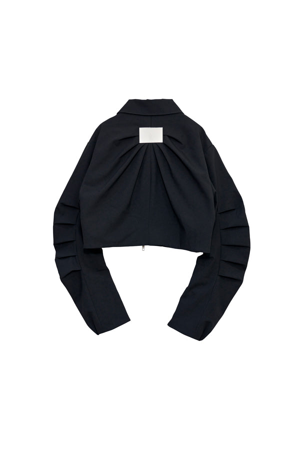 【Nora Lily】「elle」Tuck Egg Silhouette Blouson-Black-225542105-19F