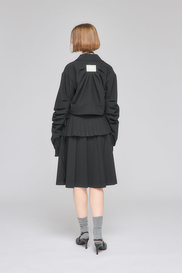 【Nora Lily】「elle」Tuck Egg Silhouette Blouson-Black-225542105-19F