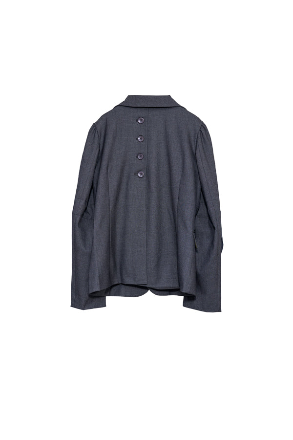 【Nora Lily】「elle」Back Design Tailored Jacket-Grey-225542107-13F