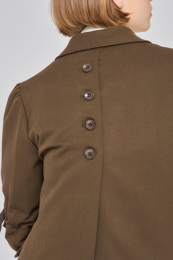 【Nora Lily】「elle」Back Design Tailored Jacket-Brown-225542107-42F