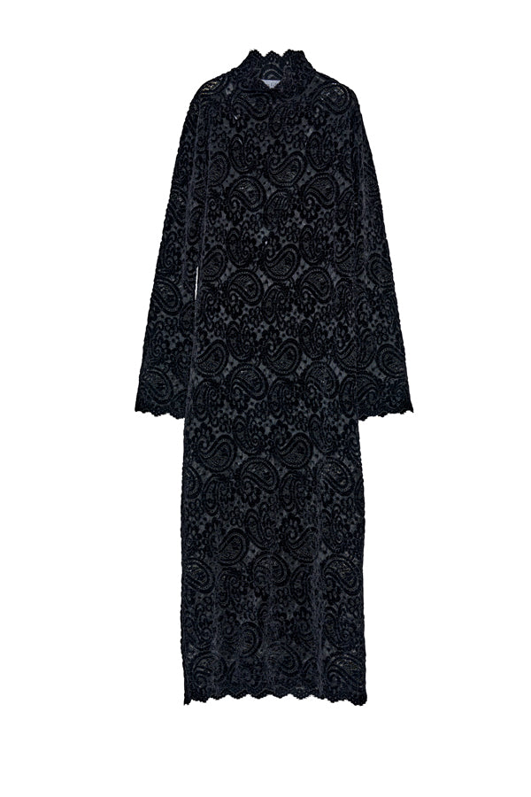 【Nora Lily】「elle」Fit Silhouette Lace One-piece-Black-225550033-19F