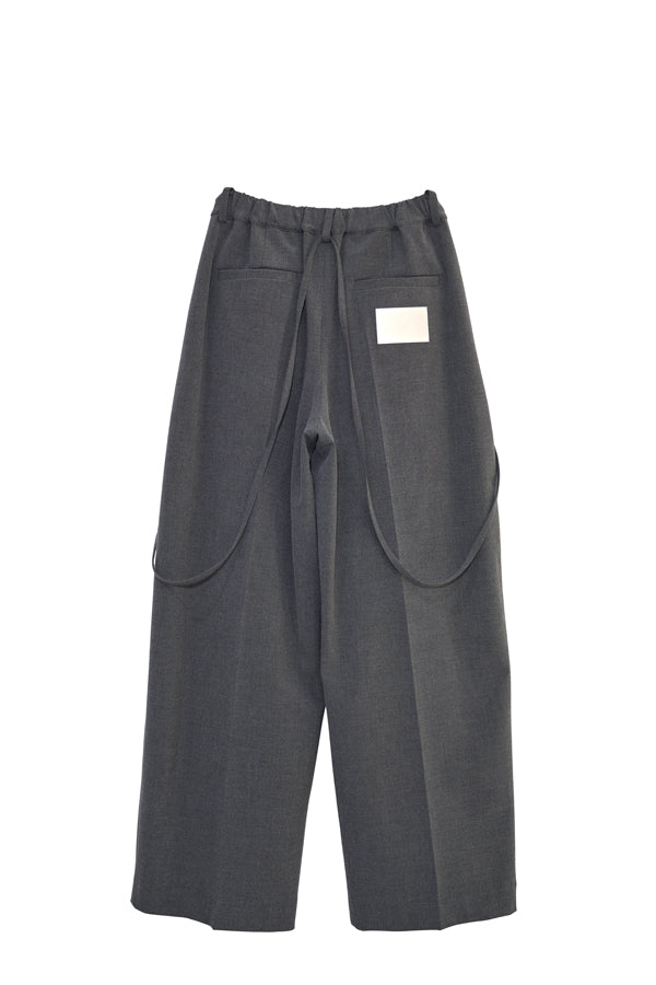 【Nora Lily】Cocoon Wide Line Suspenders Pants-Grey-225560100-12F