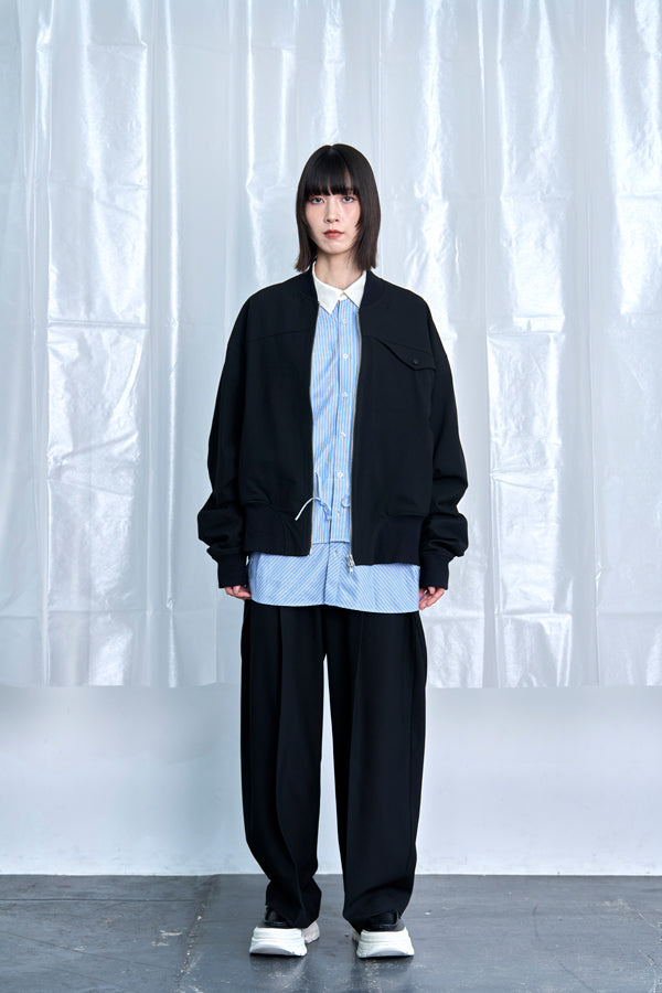 【Nora Lily】Cocoon Wide Line Suspenders Pants-Black-225560100-19F