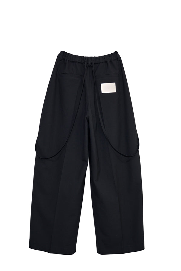 【Nora Lily】Cocoon Wide Line Suspenders Pants-Black-225560100-19F