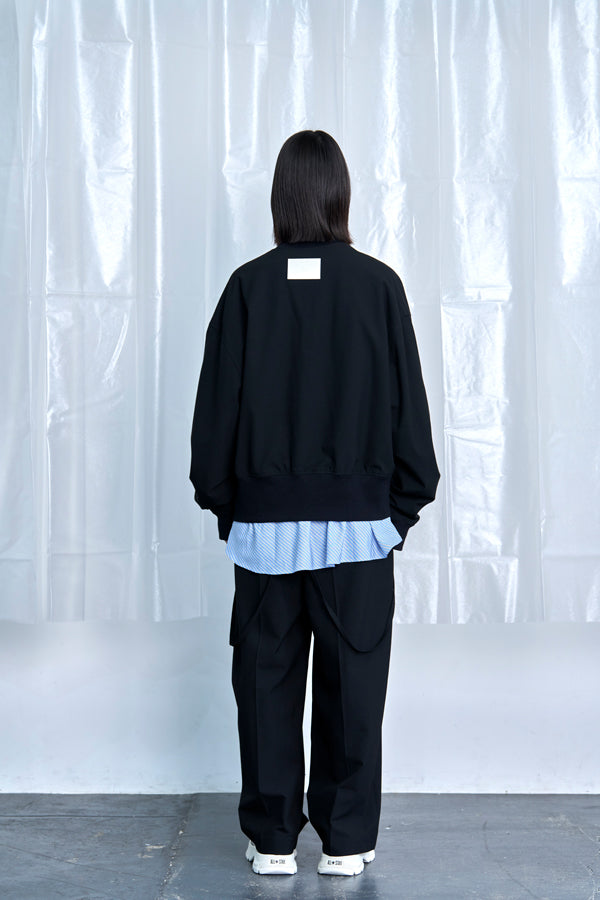 【Nora Lily】Cocoon Wide Line Suspenders Pants-Black-225560100-19F