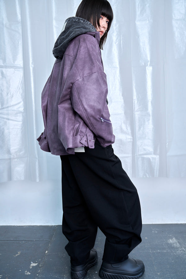 【Nora Lily】Wide Leg Barrel Pants-Black-225560104-19F