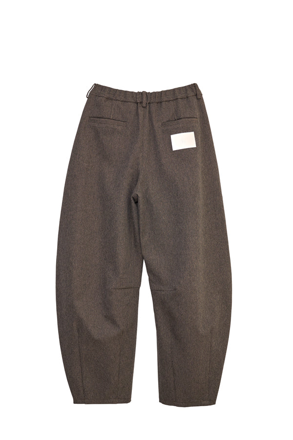 【Nora Lily】Wide Leg Barrel Pants-Brown-225560104-42F