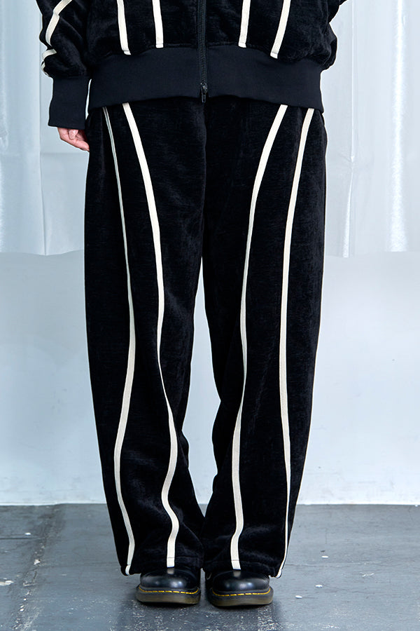 【Nora Lily】Curved Line Track Pants-Black-225560105-19F