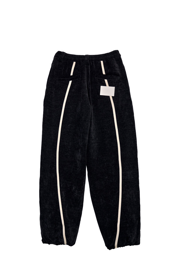 【Nora Lily】Curved Line Track Pants-Black-225560105-19F