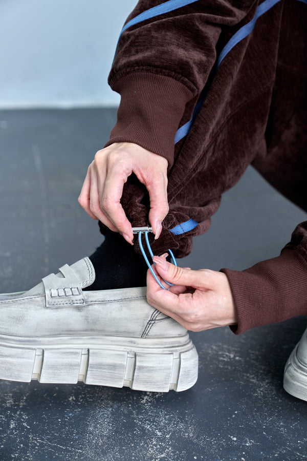 【Nora Lily】Curved Line Track Pants-Brown-225560105-42F