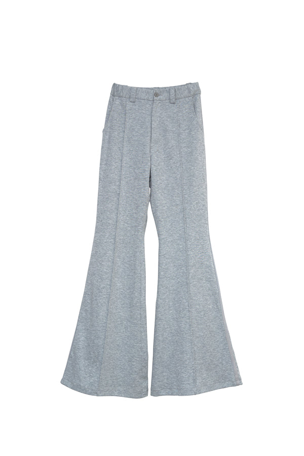 【Nora Lily】「elle」Bell Bottom Line Sweat Pants-Heather Grey-225560106-14F