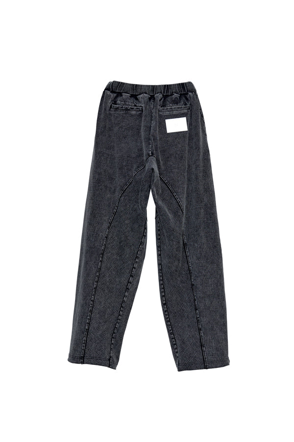 【Nora Lily】「elle」Chemical Denim Like Sweat Pants-Chemical Black-225560107-19F