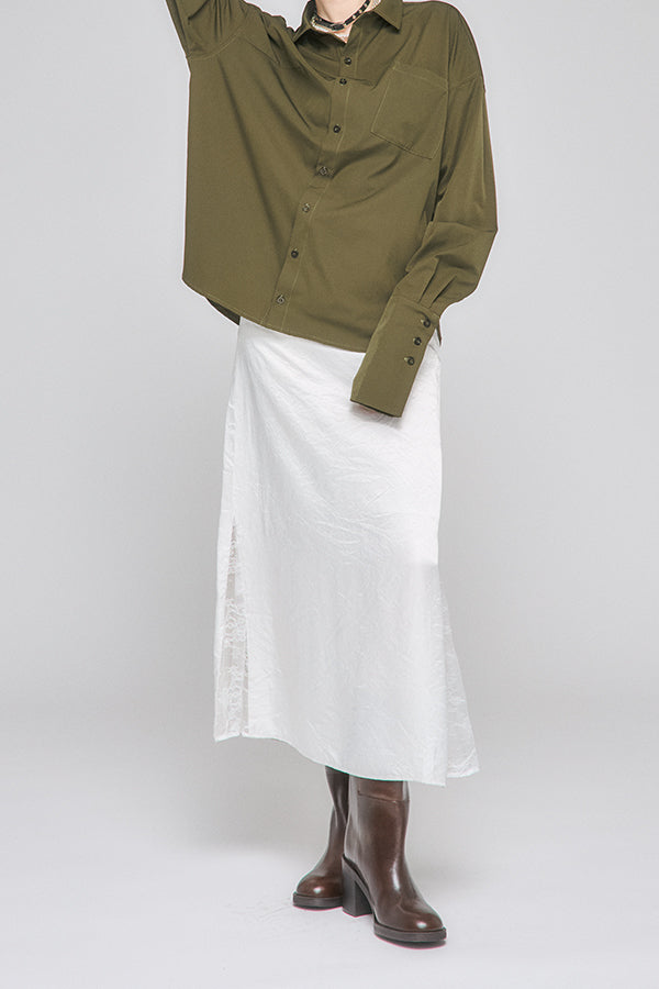 【Nora Lily】「elle」A line Gore Skirt-Ivory-225560109-11F