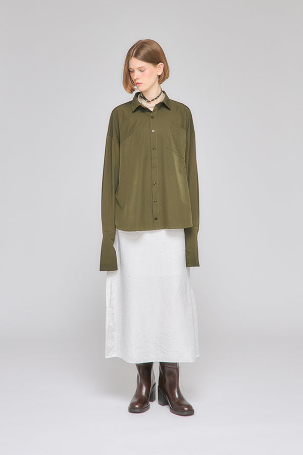 【Nora Lily】「elle」A line Gore Skirt-Ivory-225560109-11F
