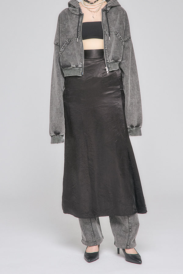 【Nora Lily】「elle」A line Gore Skirt-Black-225560109-19F