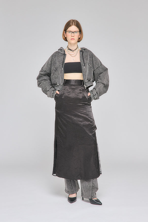 【Nora Lily】「elle」A line Gore Skirt-Black-225560109-19F