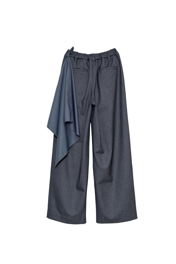 【Nora Lily】「elle」Shifted Pocket Wide Pants-Grey-225560110-13F