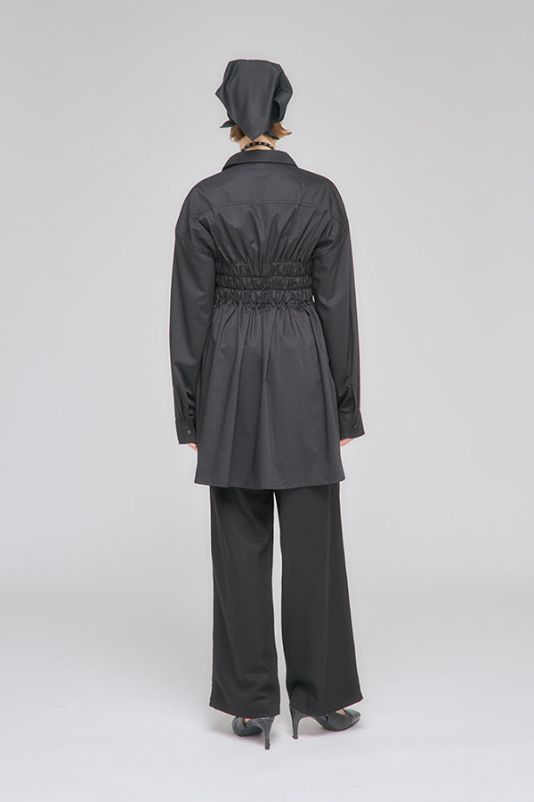 【Nora Lily】「elle」Shifted Pocket Wide Pants-Black-225560110-19F