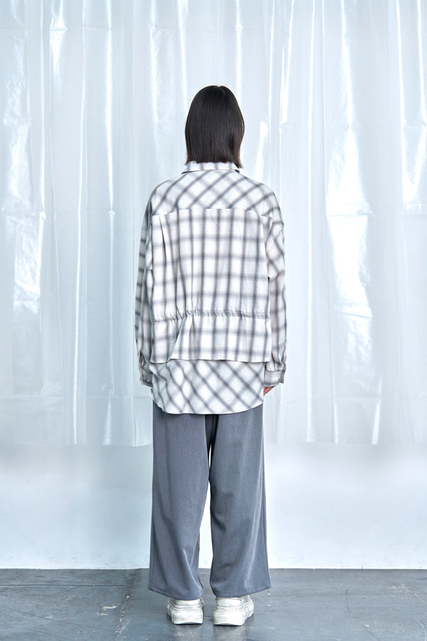 【Nora Lily】Fake Layered Shirt-Ombre Grey-225580148-13F