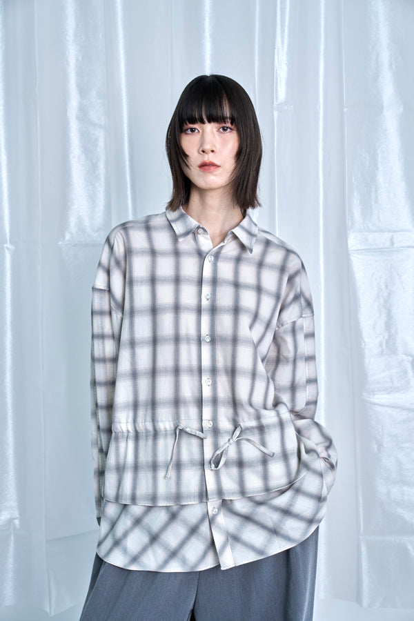 【Nora Lily】Fake Layered Shirt-Ombre Grey-225580148-13F