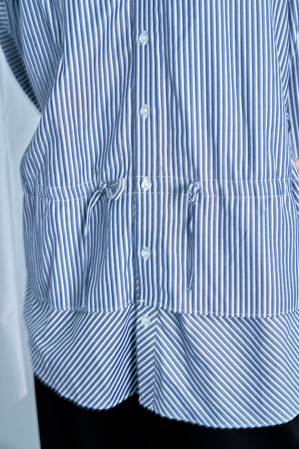 【Nora Lily】Fake Layered Shirt-Black Stripe -225580148-19F