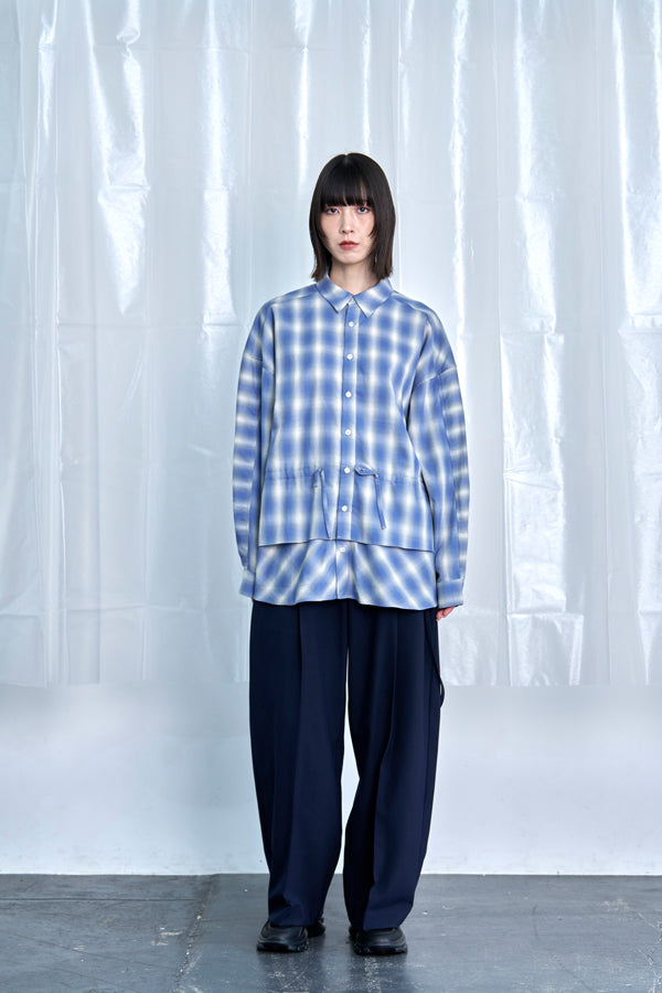 【Nora Lily】Fake Layered Shirt-Ombre Blue-225580148-92F