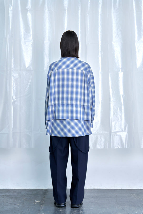 【Nora Lily】Fake Layered Shirt-Ombre Blue-225580148-92F