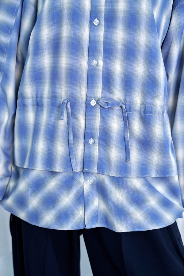【Nora Lily】Fake Layered Shirt-Ombre Blue-225580148-92F