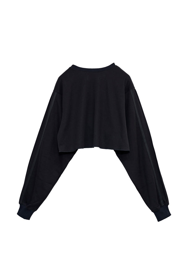【Nora Lily】「elle」Boxy Logo Sweat Top-Black-225580155-19F