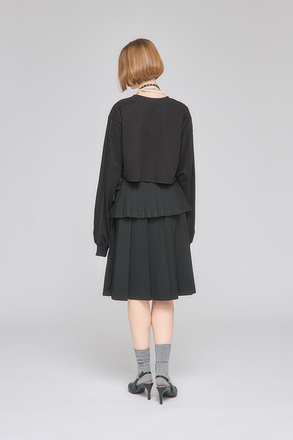 【Nora Lily】「elle」Boxy Logo Sweat Top-Black-225580155-19F