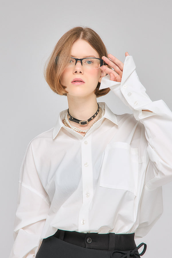 【Nora Lily】「elle」Back Balloon Shirts-White-225580157-01F