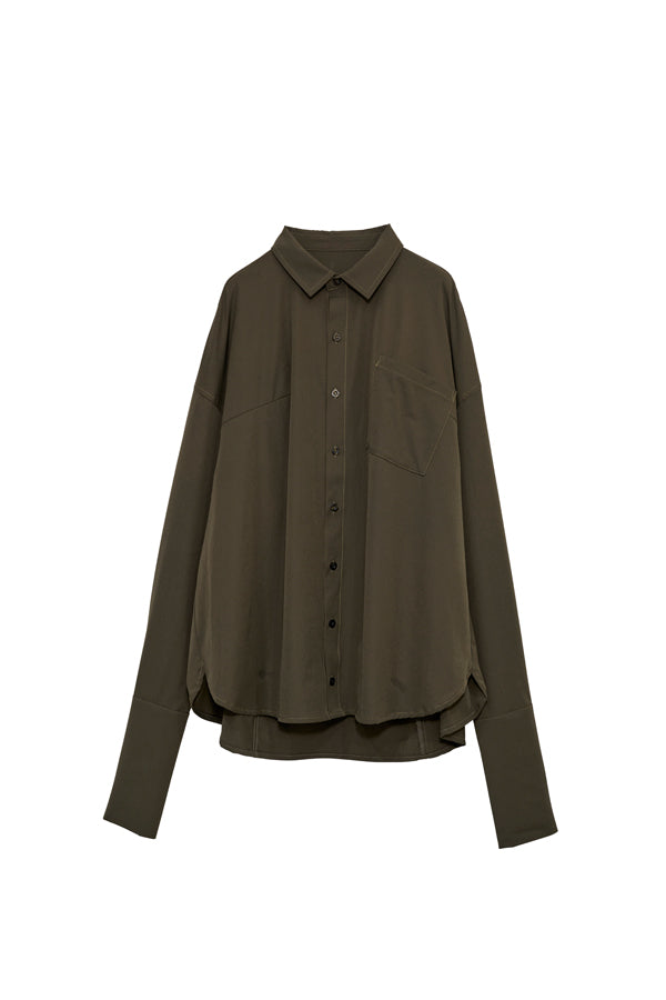 【Nora Lily】「elle」Back Balloon Shirts-Khaki-225580157-27F