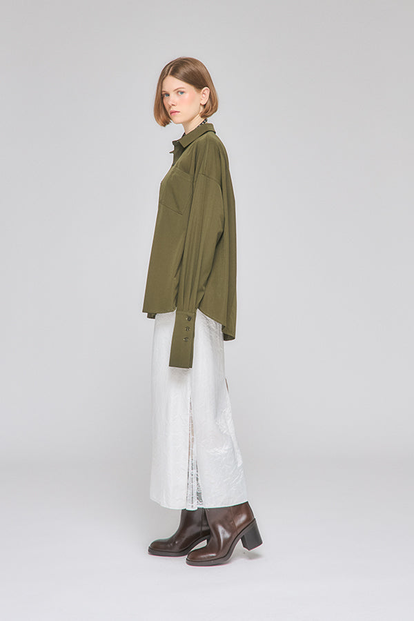 【Nora Lily】「elle」Back Balloon Shirts-Khaki-225580157-27F