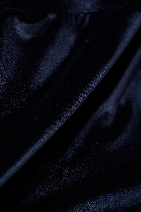 【Nora Lily】「elle」Velvet Polo-Black-225580158-19F