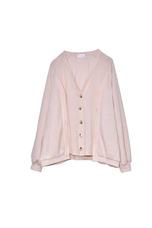 【Nora Lily】Switching Design Cardigan-Ivory Solid-225580159-04F