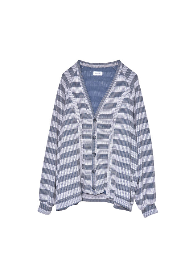 【Nora Lily】Switching Design Cardigan-Light Grey Border-225580159-12F