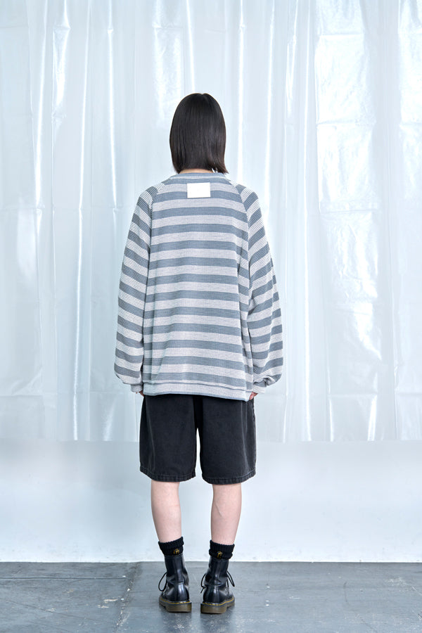 【Nora Lily】Switching Design Cardigan-Light Grey Border-225580159-12F