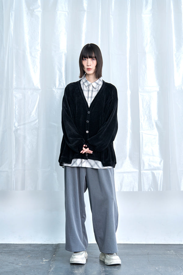 【Nora Lily】Switching Design Cardigan-Black Solid-225580159-19F
