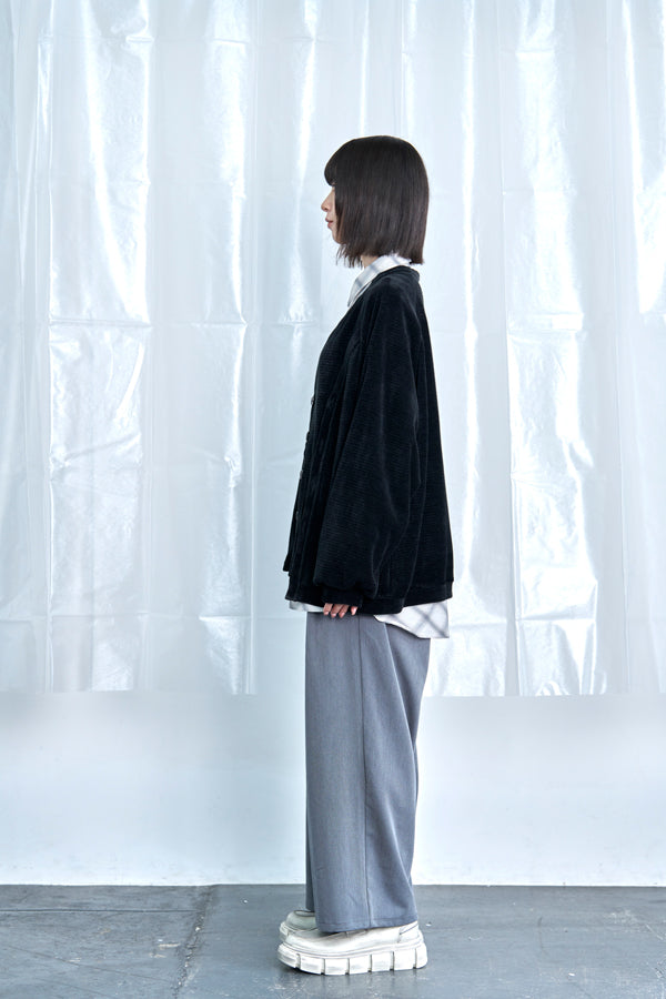 【Nora Lily】Switching Design Cardigan-Black Solid-225580159-19F