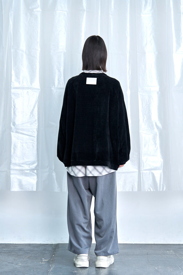【Nora Lily】Switching Design Cardigan-Black Solid-225580159-19F