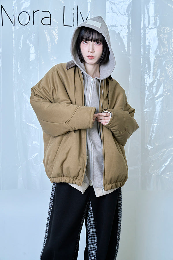 【Nora Lily】Flghit Paffar JKT-Brown x Khaki-225742108-27F