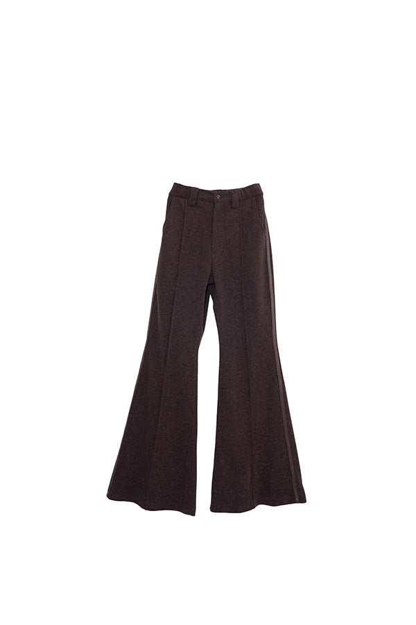 【Nora Lily】「elle」Lib Knit Line Bell Bottom-Brown-225760112-42F