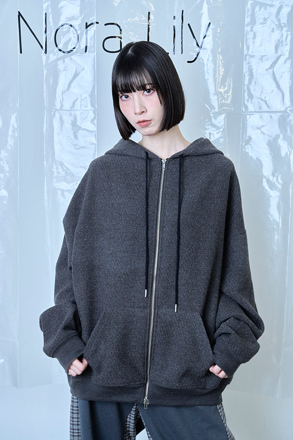 【Nora Lily】Wooly Hoodie-Chacoal-225780161-18F