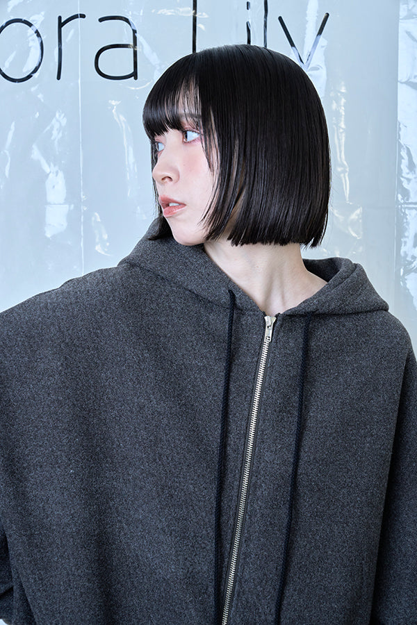 【Nora Lily】Wooly Hoodie-Chacoal-225780161-18F
