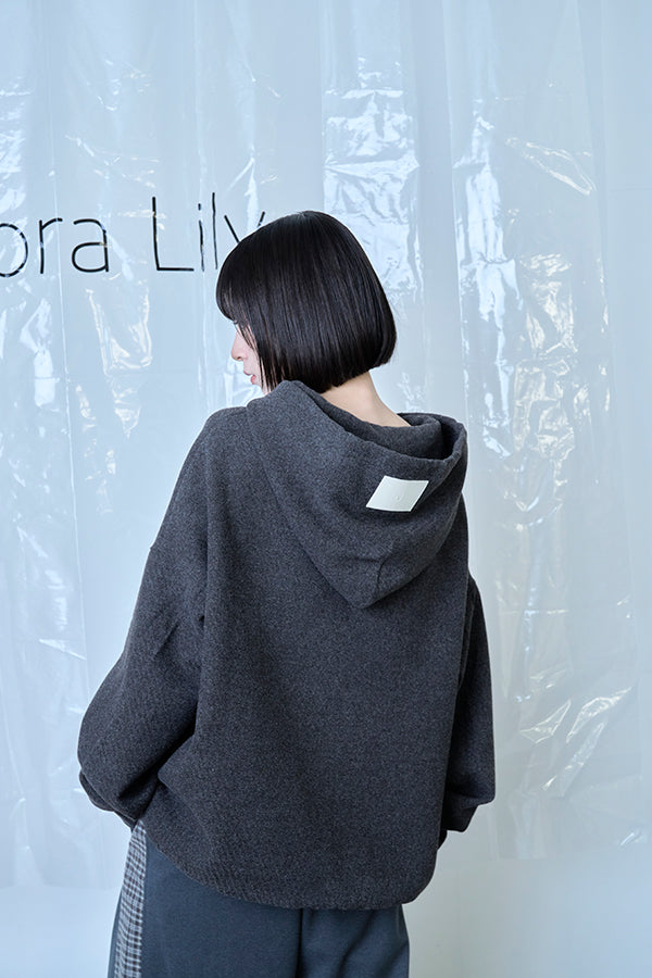 【Nora Lily】Wooly Hoodie-Chacoal-225780161-18F
