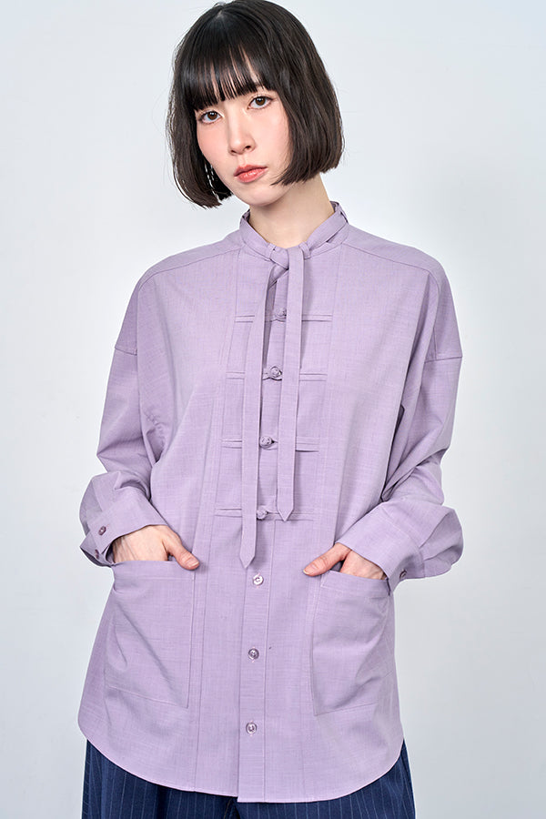 Nora Lily】China loop L/S Shirt-Light Purple-226180001-81F – INTERPLAY